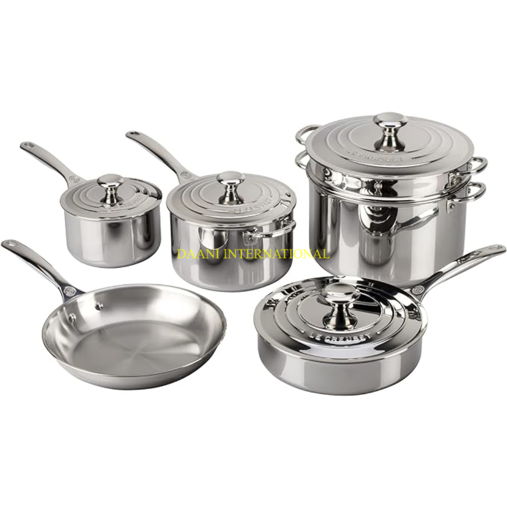 Premium Stainless Steel Cookware Set with Lids Durable Pots and Pans Collection for Professional Chefs and Home Kitchens