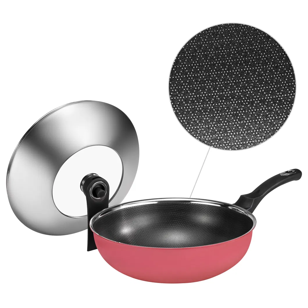 Best Sellers 4PCS Nonstick Coating Stainless Steel Outer Ceramic Layer Frying Pan Cookware Set
