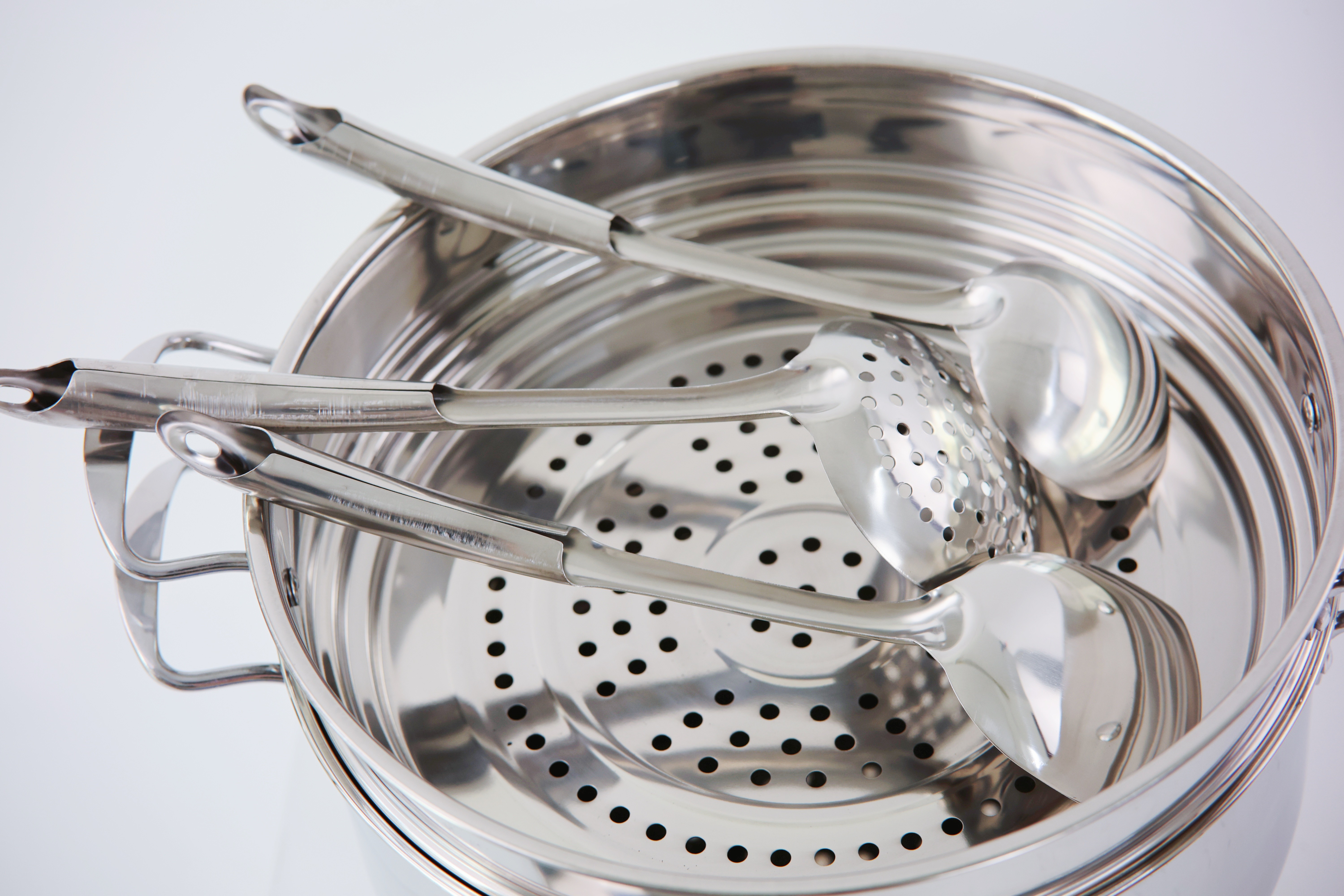 2025 Latest Classic Design Durable Multi-Piece Stainless Steel Cooking Set with Marble Material