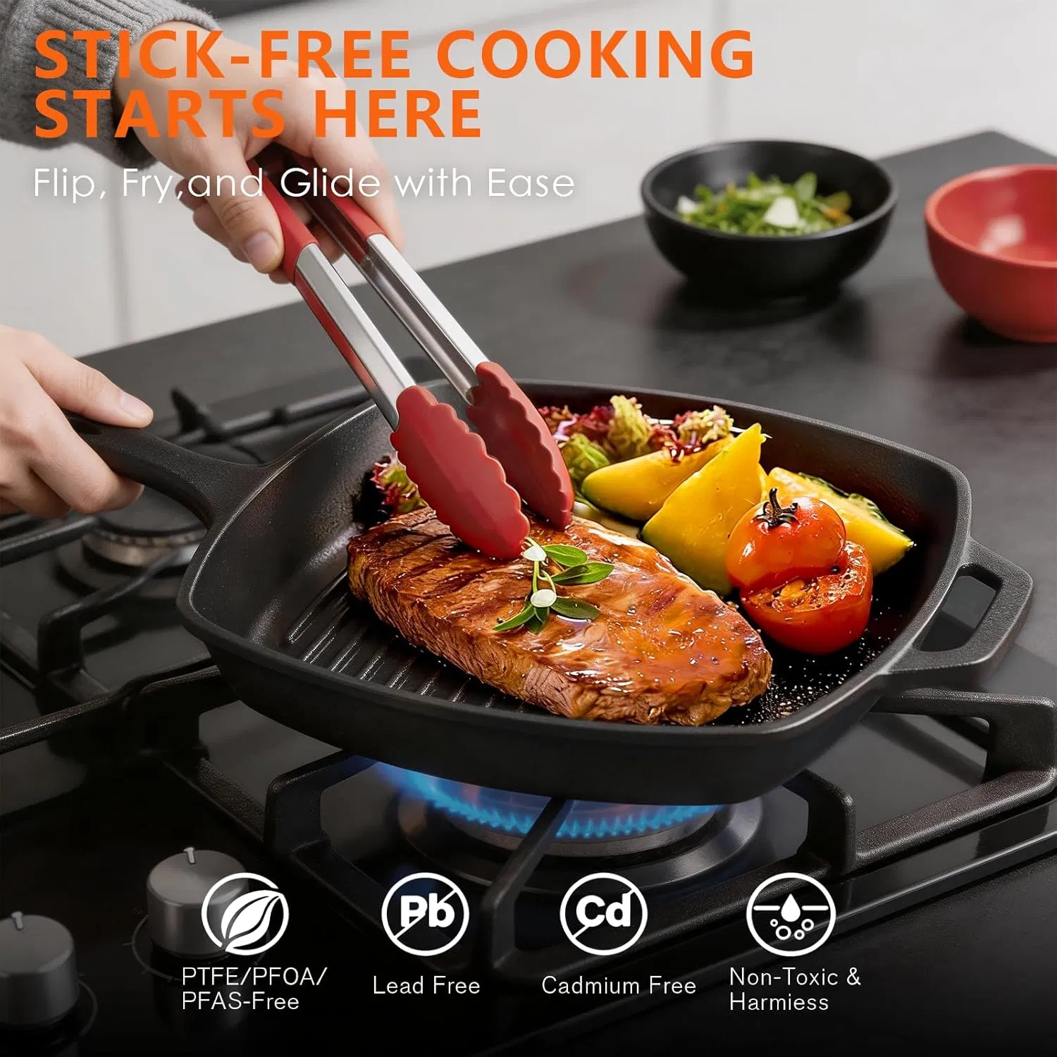 Ultimate 6 Piece Pre-Seasoned Cast Iron Cookware Set