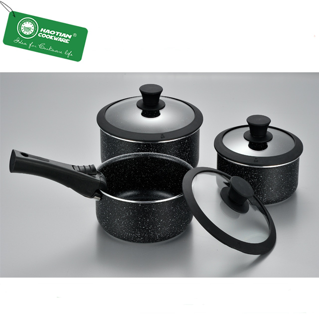 Kitchen Non-Stick Cookware Sets With Removable Handle Stackable Pots and Pans Set for Camping