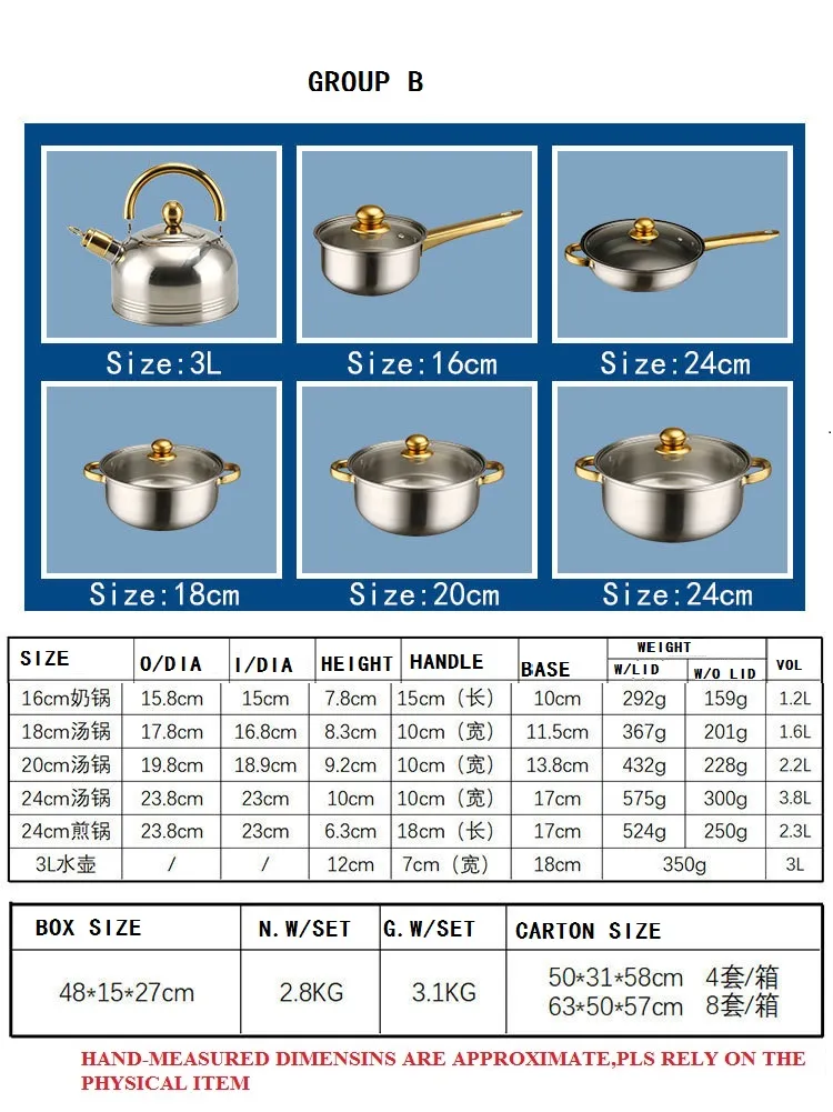 9PCS Ceramic Stone Cookware Set Wholesale Non-Stick Frying Pans with Golden Handles