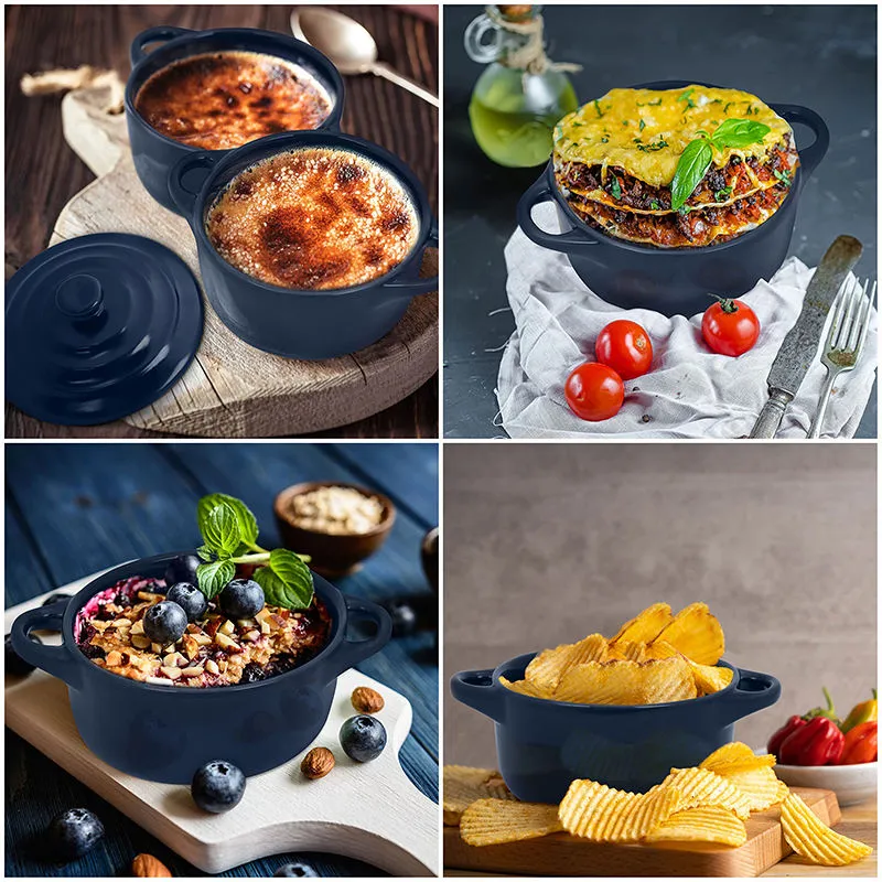 Multi-Function Stoneware Casserole Hot Pot Mini Ceramic Casserole with Lid
