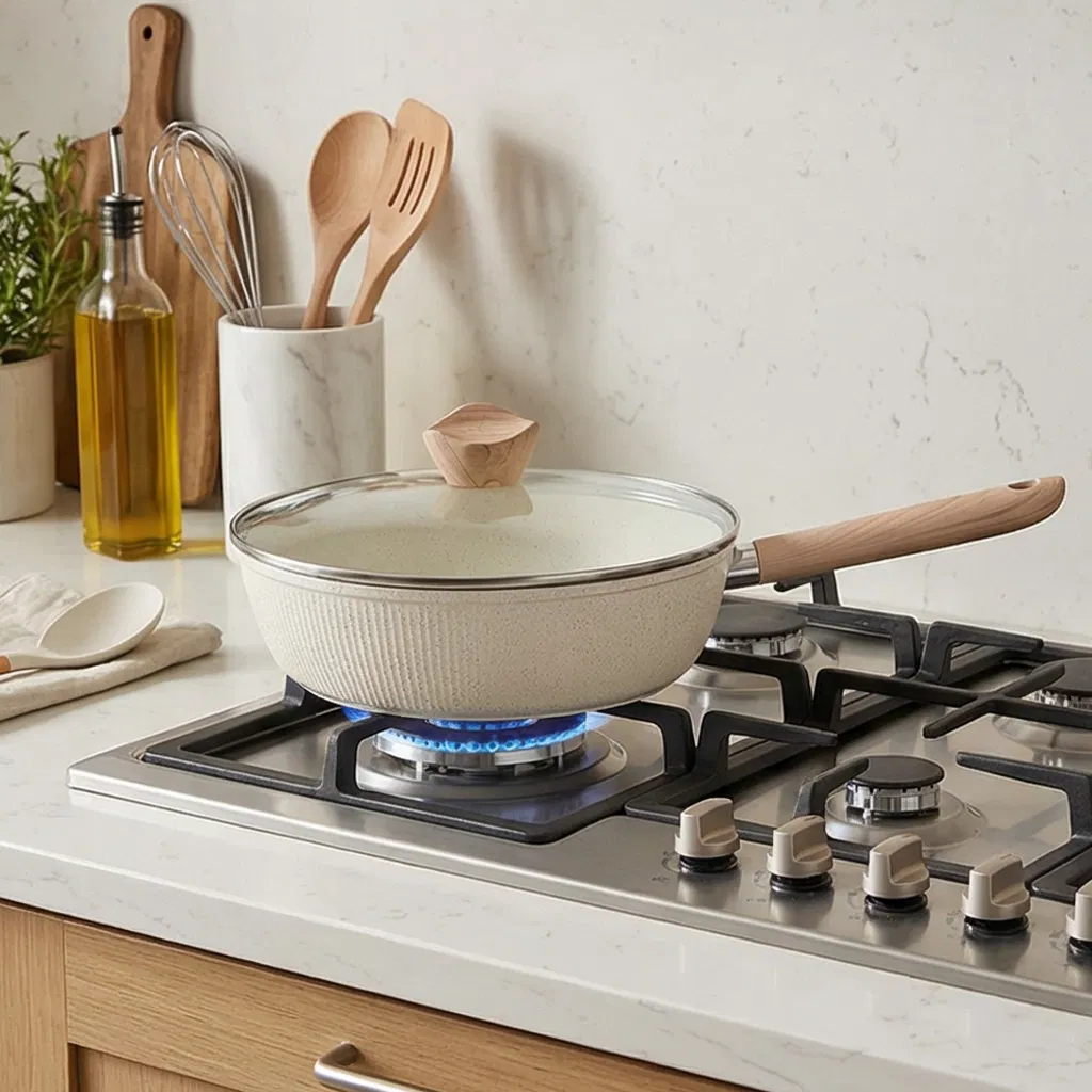 Dishwasher Safe Nonstick Aluminum Skillet Deep Frying Pan Cookware