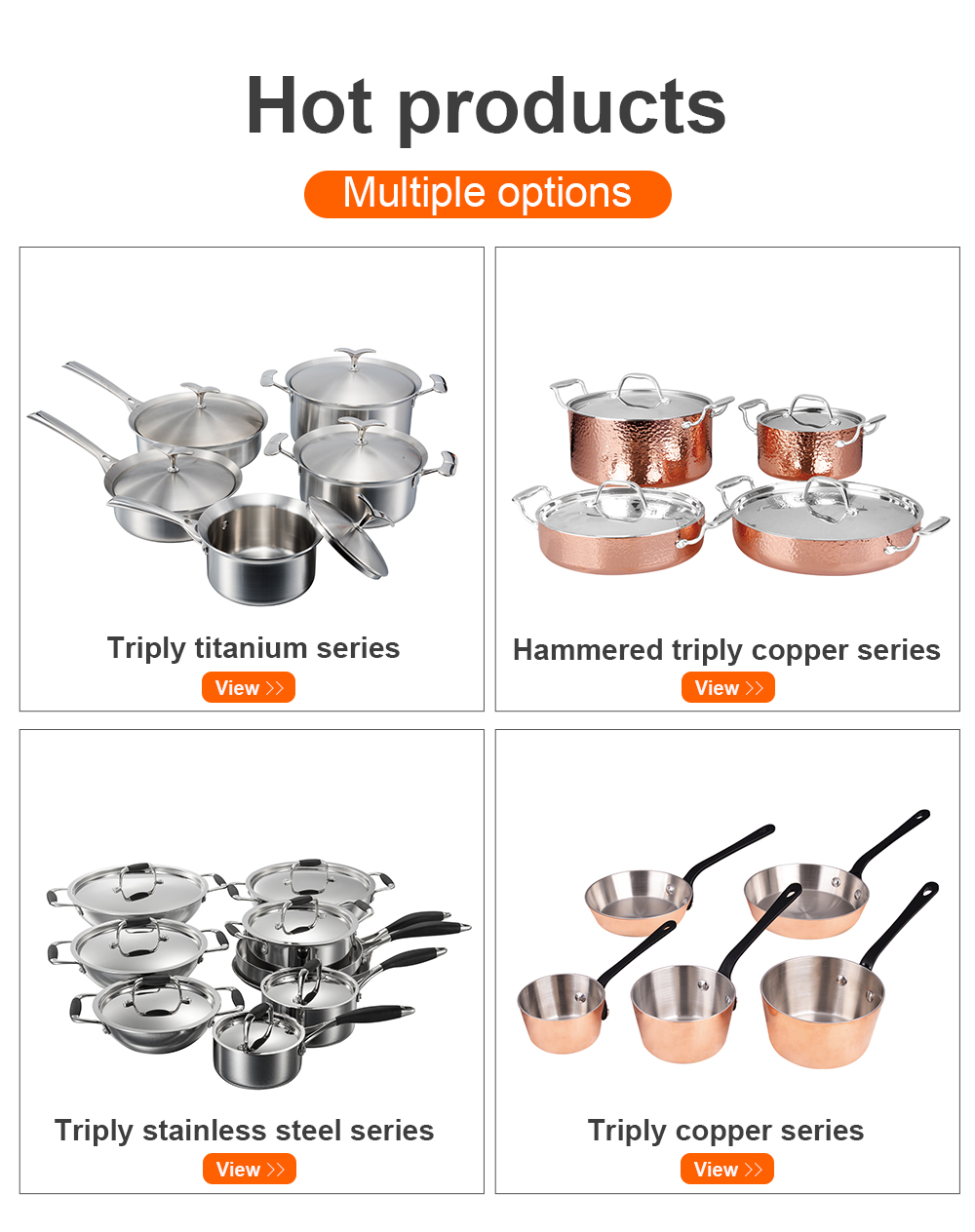Multifunction Modern Eco-Friendly Healthy Copper Stainless Steel 7-Piece Cookware Set Premium Quality Easy Clean Gas Cooker