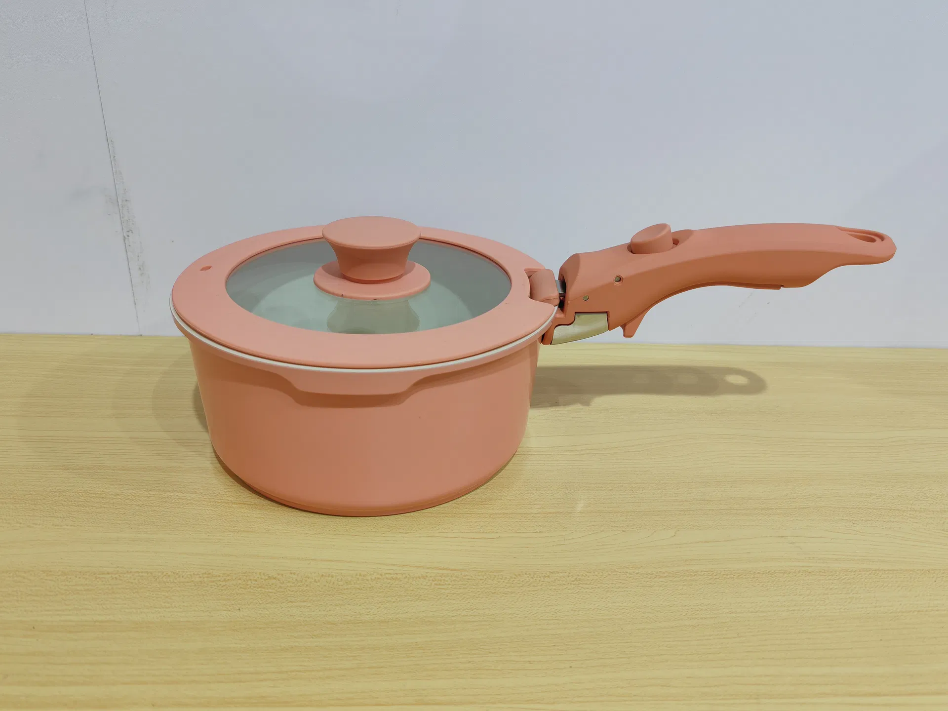 Pink Detachable Ceramic Frypan Nonstick Removable Kitchen Cooking Pot Saucepan Cookware Set