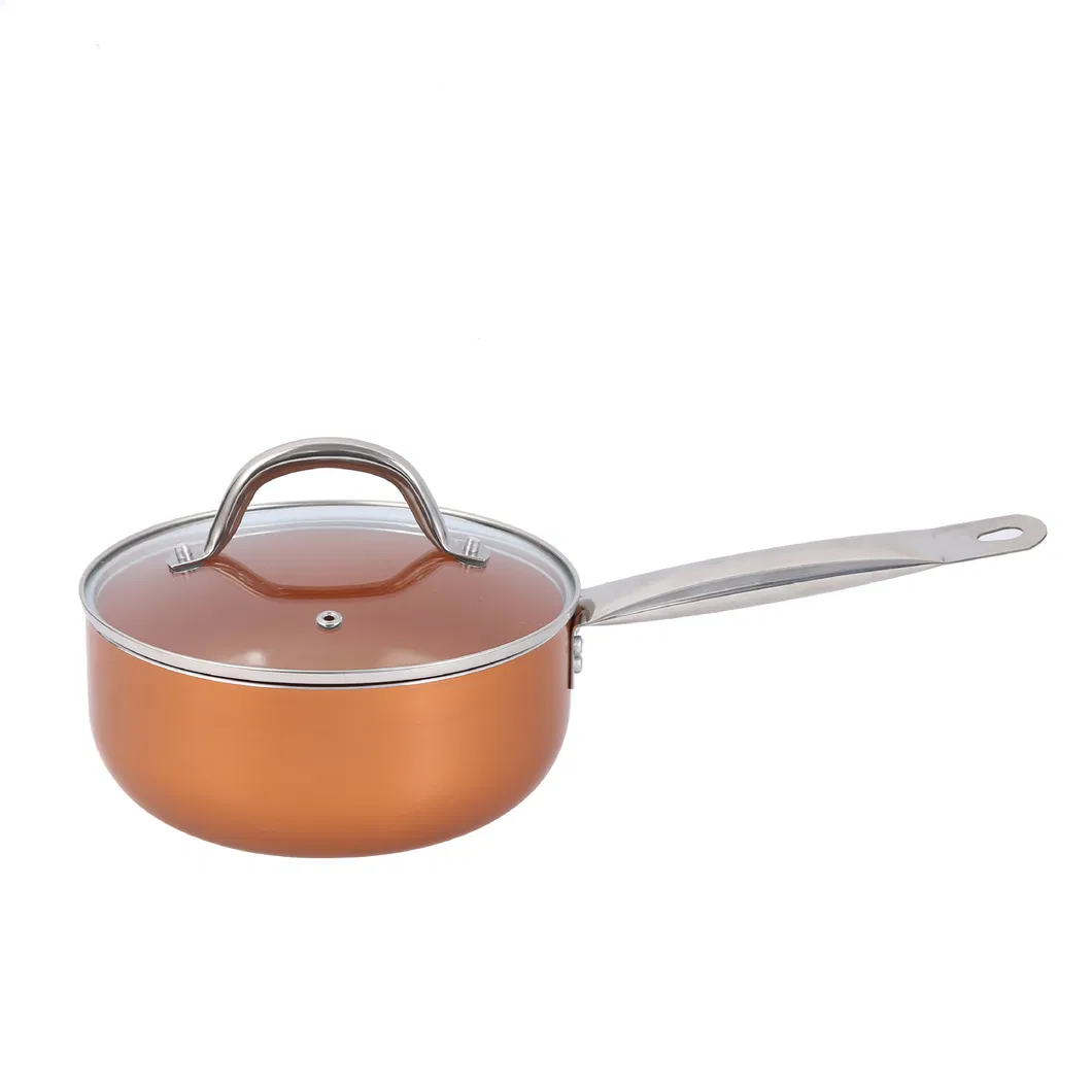 Household Business Kitchen Gift European and American Copper Induction Bottom Gift Non-Stick Pan Cookware Set
