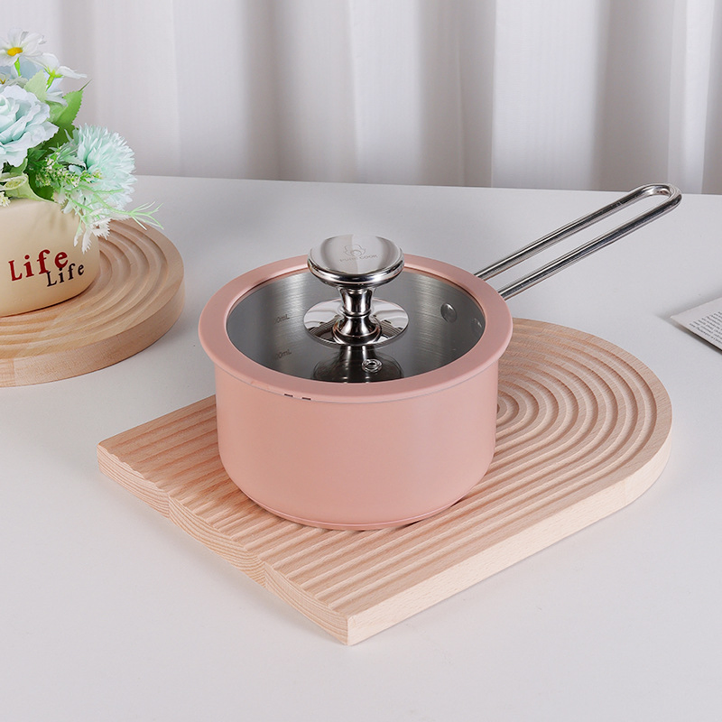 304 Stainless Steel Cookware Set, Korean Style Compound Bottom Milk Pot, Steamer, Hot Pot, Soup Pot, Special for Thickened Ceramic Coating