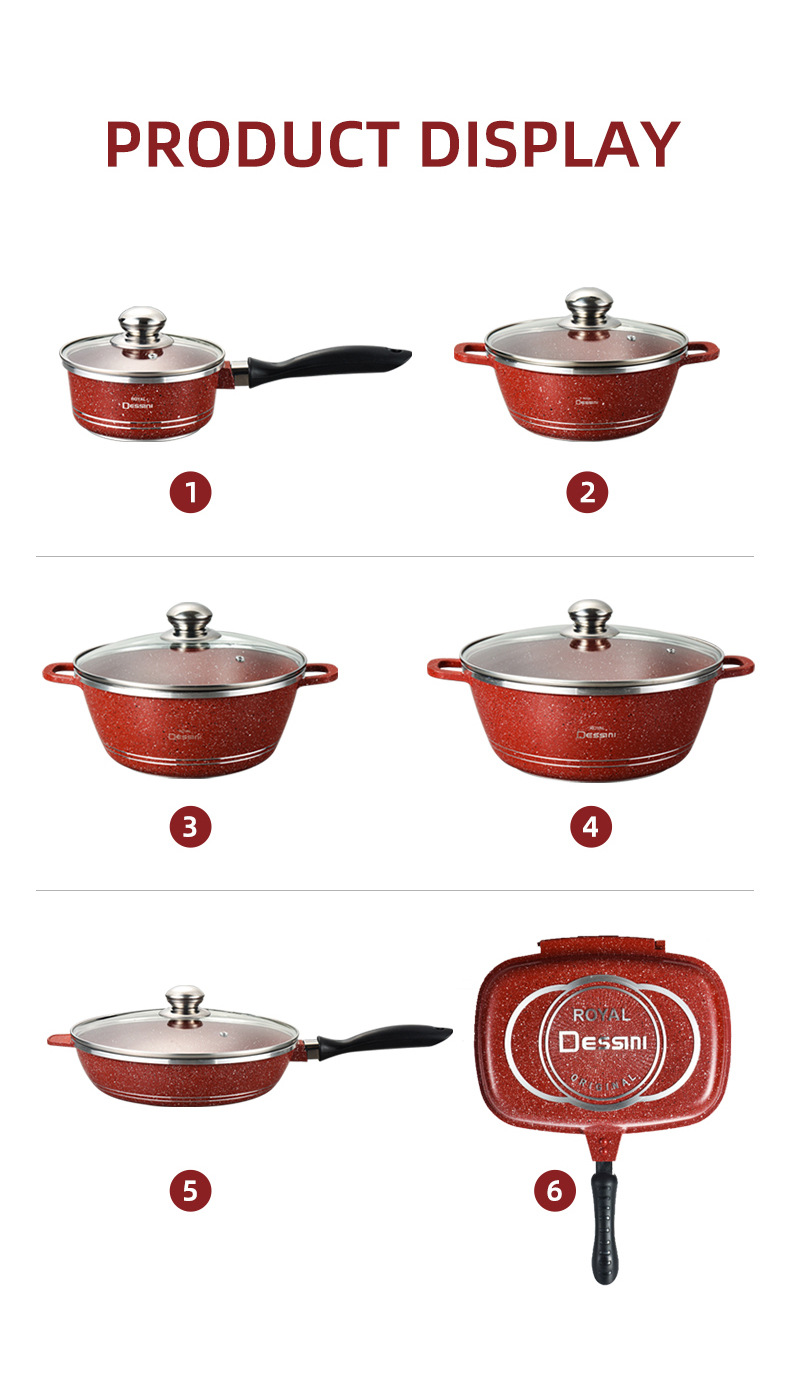 High Quality 23-Piece Cookware Set with Detachable Handle Cartoon Design Versatile Pots and Pans