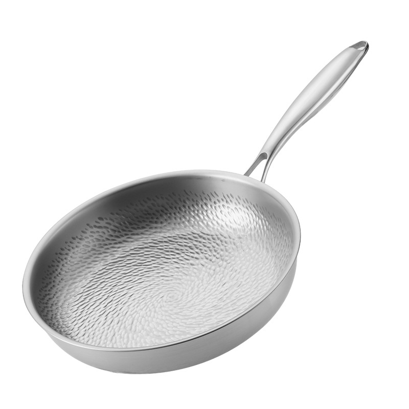 Titanium Pan, 12 Inch Pure Titanium Hammered PRO Frying Pan with Lid, Non-Toxic Skillet for Cooking, Pfas/Pfoa/PTFE Free Cookware, Dishwasher&Oven Safe, Kitchen