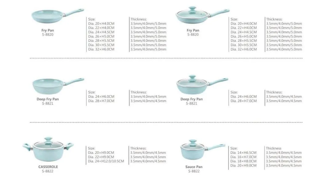 Aluminum Ceramic Coated Cookware Set