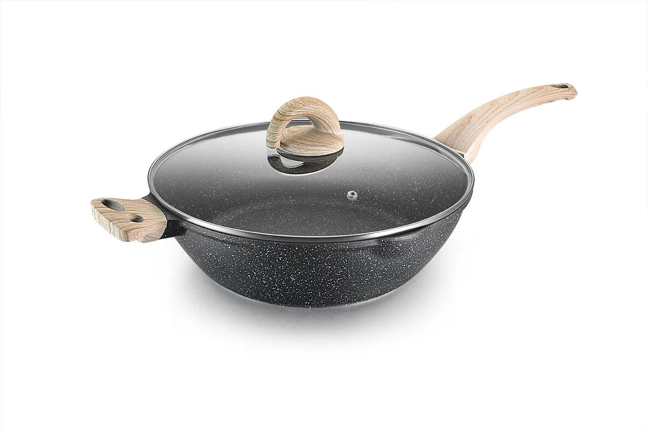 Luxury New Cooking Pot Kitchen Fry Pan Casserole Granite Ceramic Cookware Set