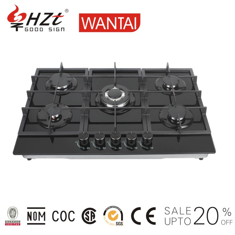 Smart Kitchen Appliance Table Cooker Gas Stove Hob Bulit-in 5 Burners
