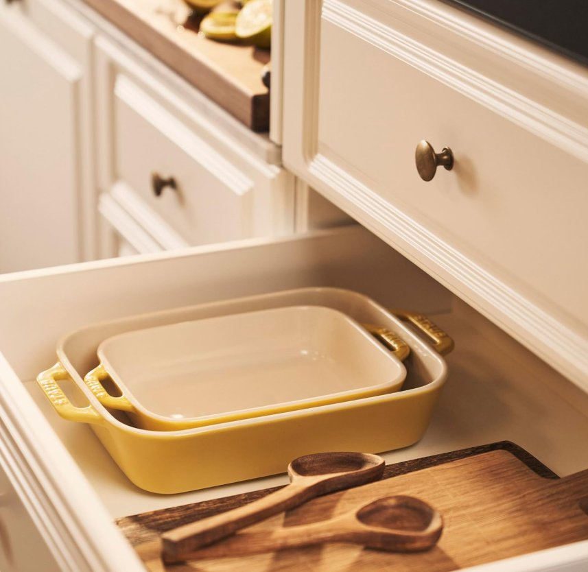 2-Piece Ceramic Rectangular Casserole Dish Baking Dish Set