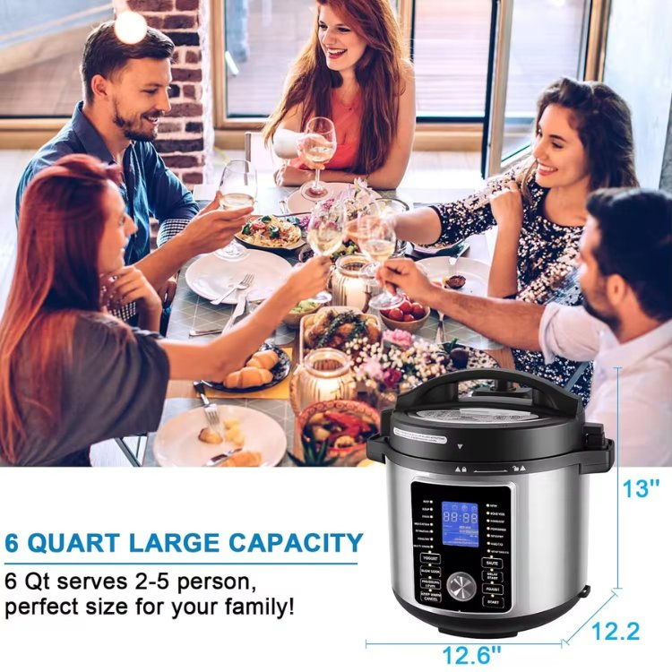 Kitchen Appliance 2-in-1 Pressure Cooker &amp; Air Fryer Swap Pot Electric Cookers Smart