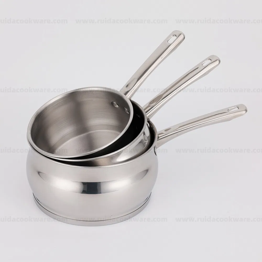 Hot Sale 3PCS Stainless Steel Milk Pot Saucepan Set