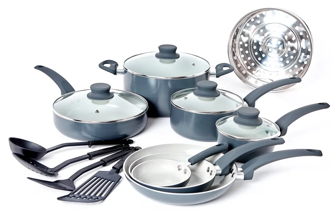 Popular Non Stick 16PCS Set Durable Casserole Pot Fry Pan Aluminum Cooking Set