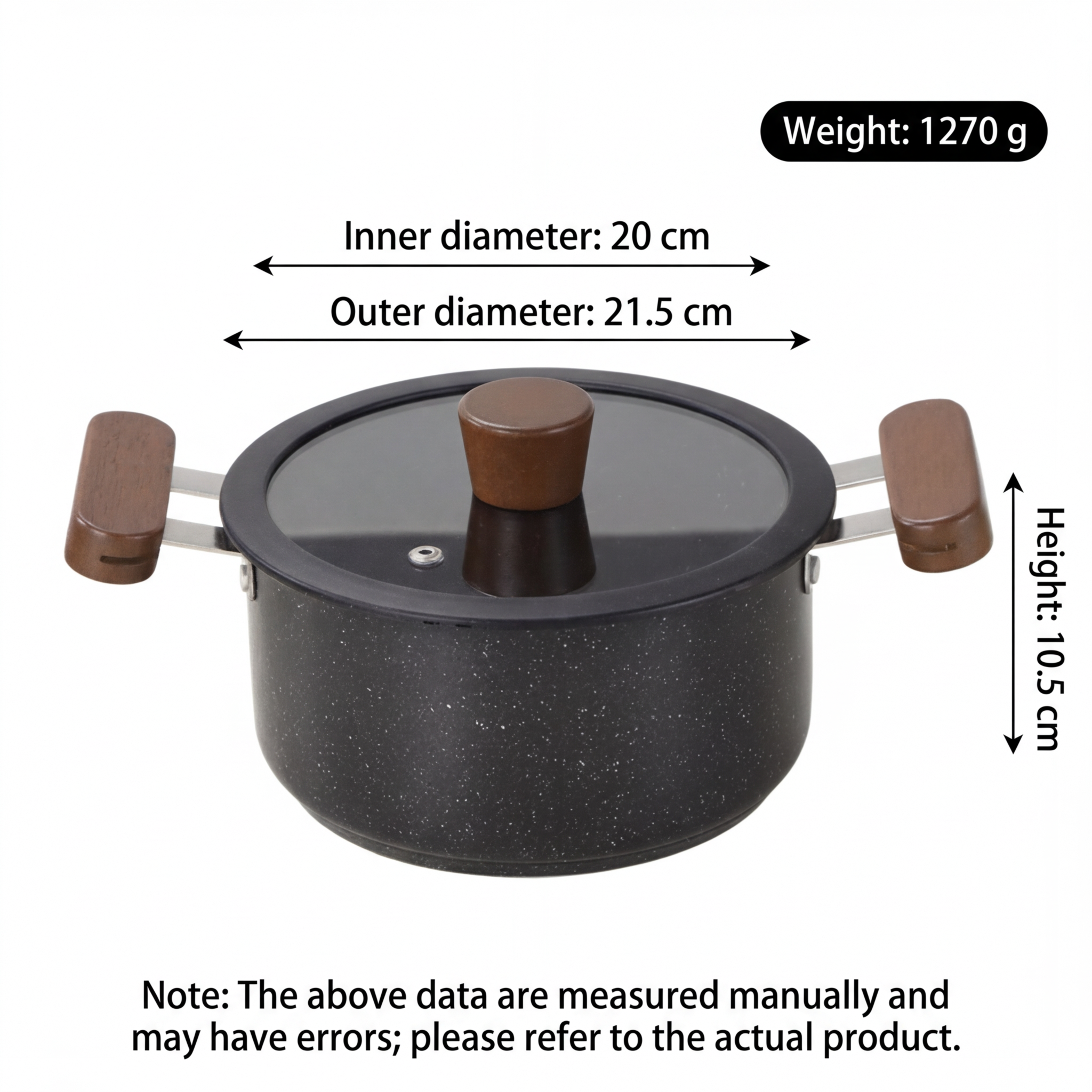 Custom Logo 10-Piece Black Stainless Steel Double Bottom Cookware Set with Glass Lid Multi-Functional Cookware for Family Party