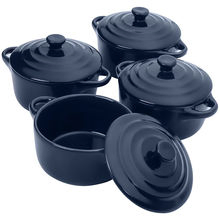 Stoneware Pots and Pans Reusable Ceramic Casserolepots Kitchen Ceramic Casserole