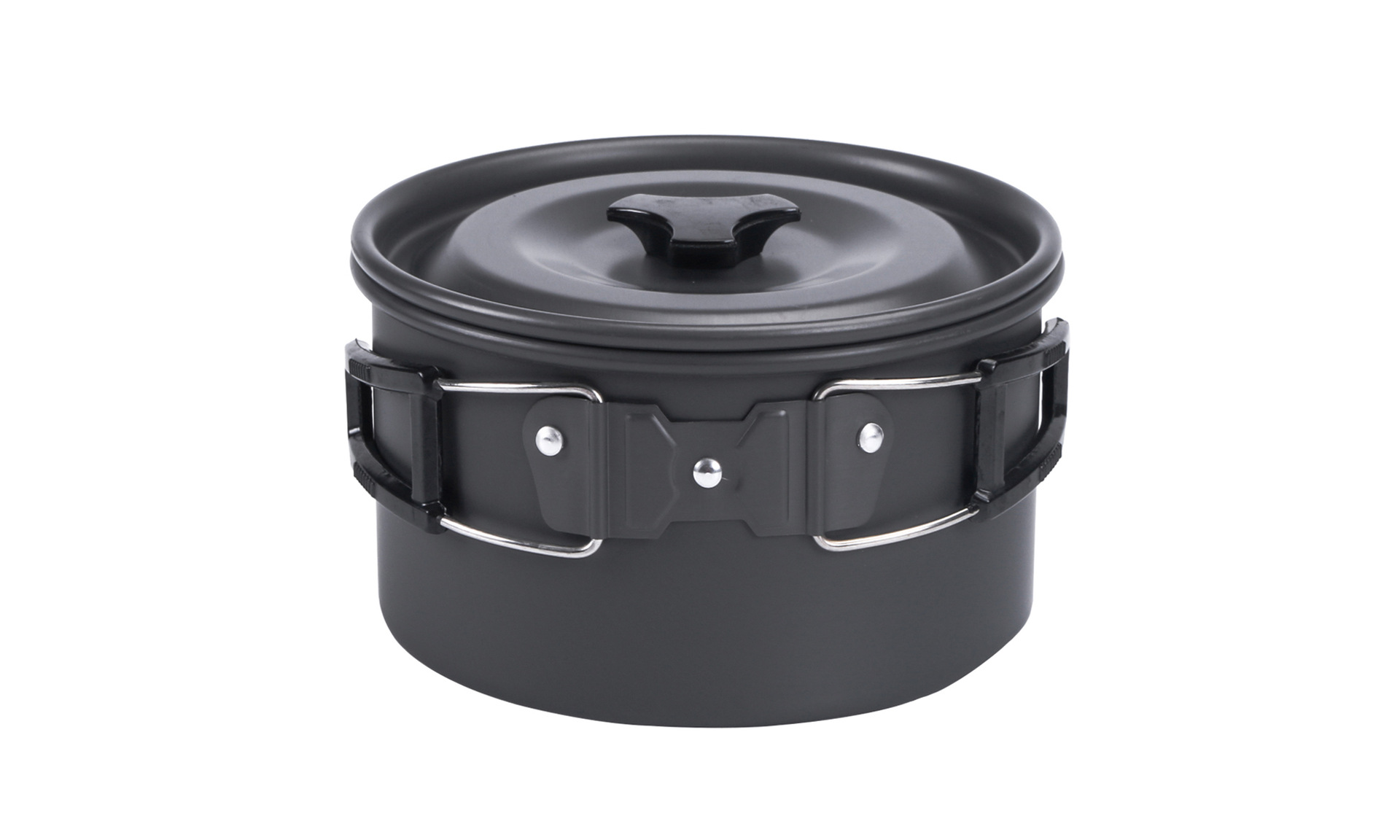 Outdoor Camping Cookware Set for 2-3 People with Folding Design Travel-Friendly Teapot Combination