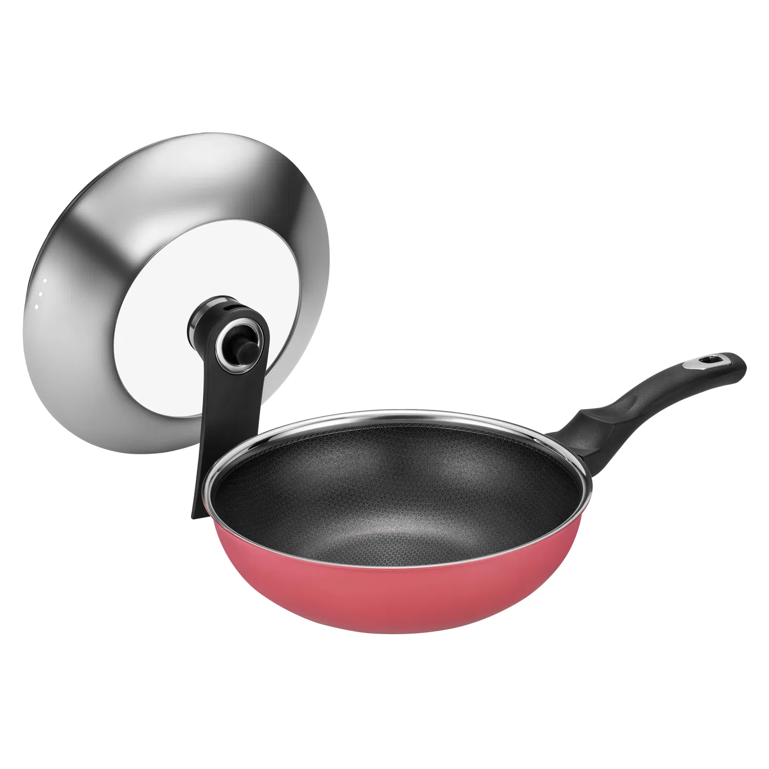 Best Sellers 4PCS Non-Stick Coating Stainless Steel Outer Ceramic Layer Frying Pan Cookware Set