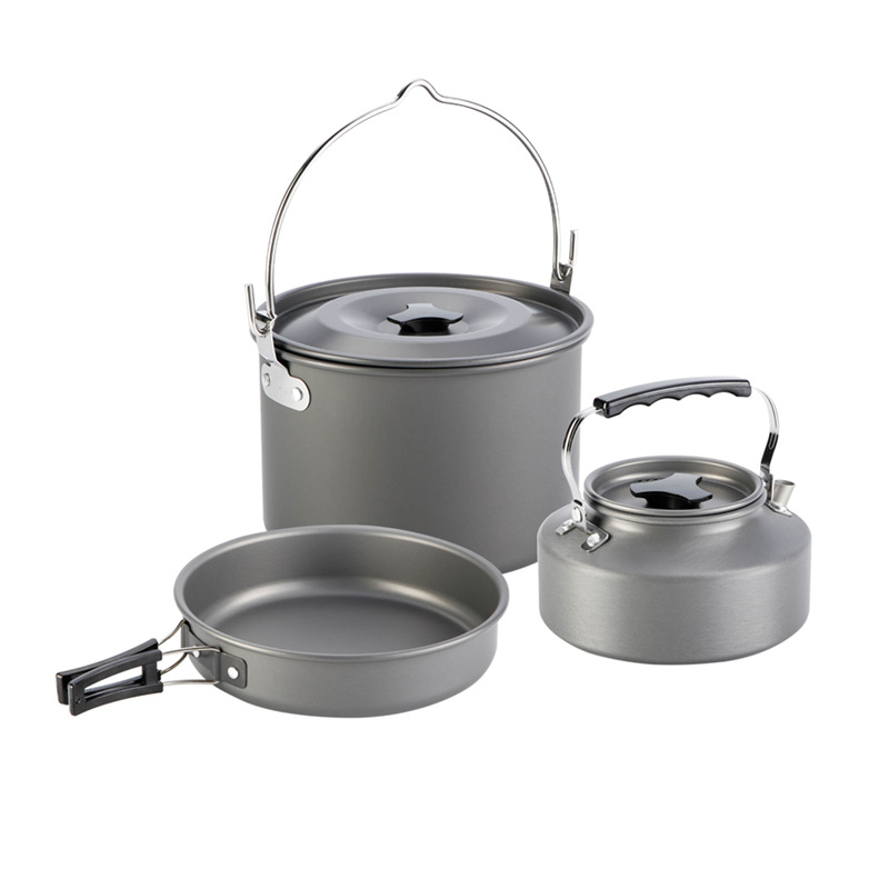 Camping &amp; Hiking Products Ultralight Titanium Pot Pan Pure Titanium Cookset Outdoor Camping Cookware
