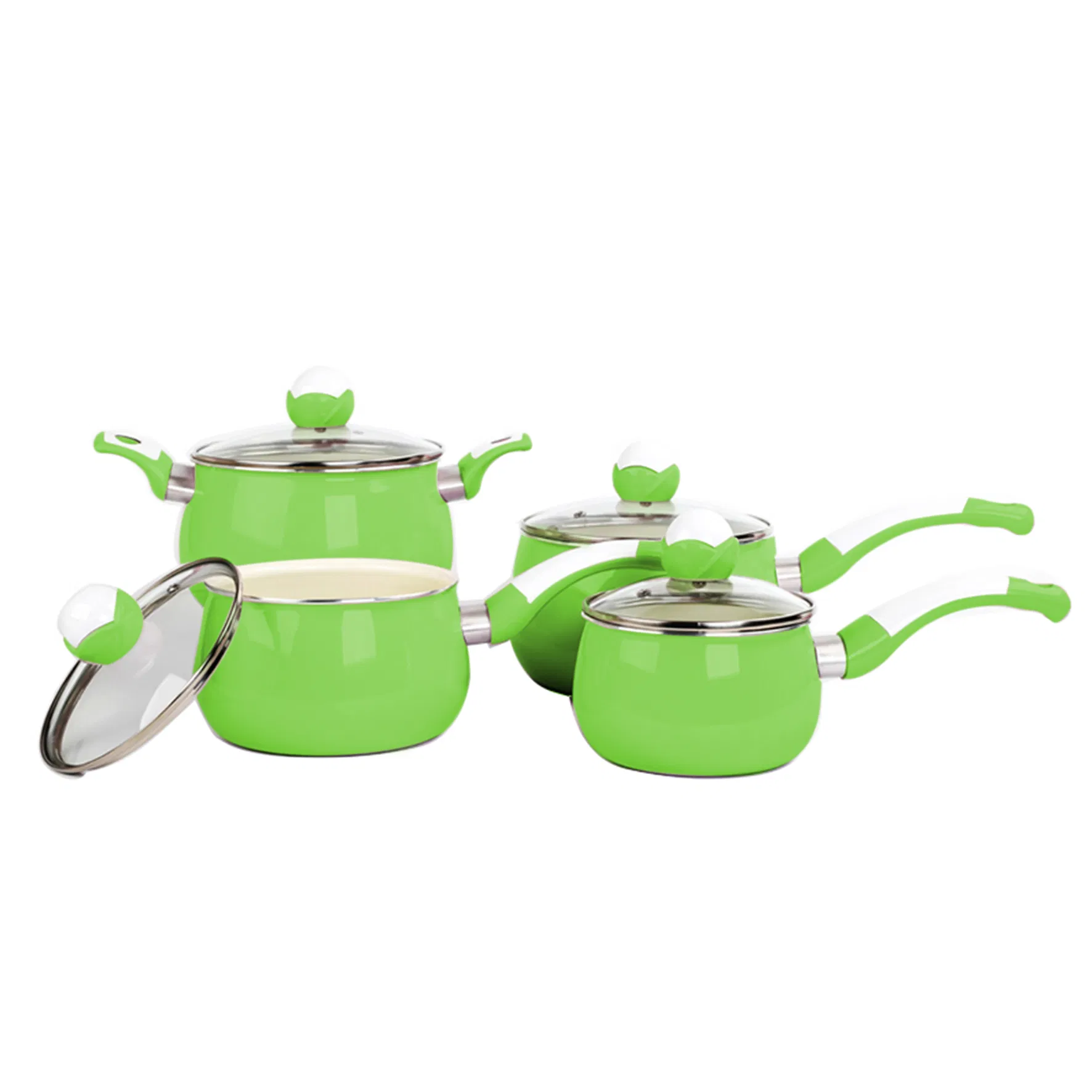 Wholesale Ceramic Nonstick Pots and Sauce Pan with Glass Lid