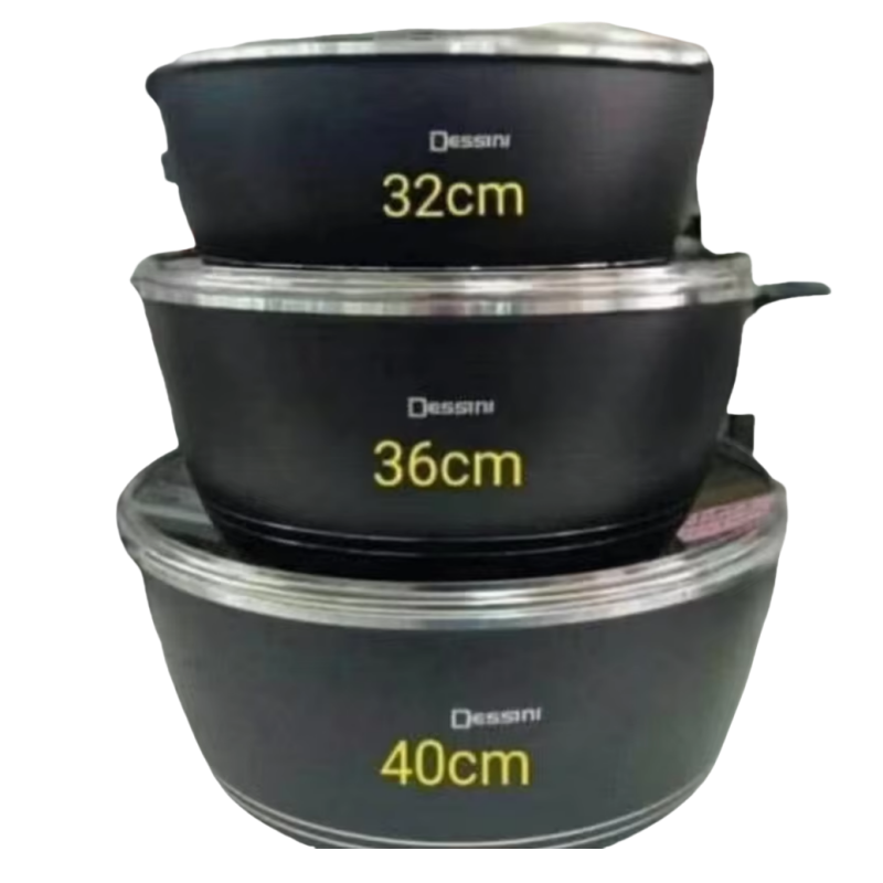 Kitchen Pot Cookware Casserole Set Big Size 32/36/40cm Aluminium Granite