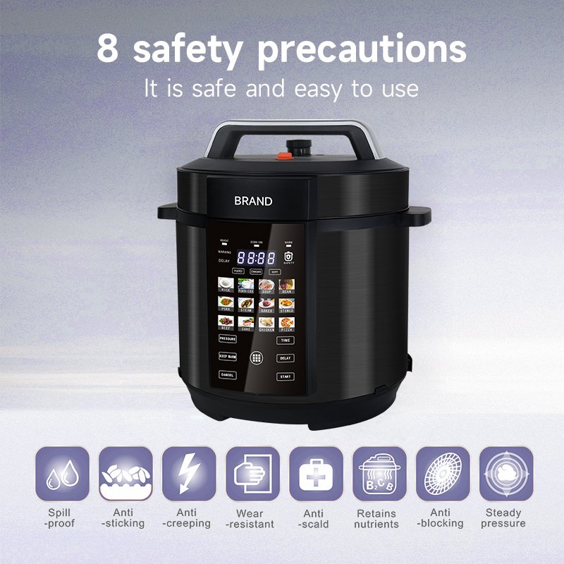 Multifunctional Electric Pressure Cooker 6L Large Capacity Home Kitchen Colour Display Smart Digital Rice Cooker