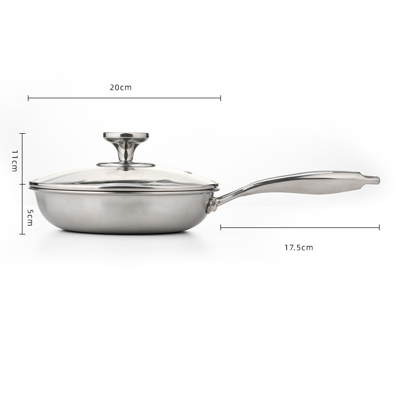 Stainless Steel Kitchenware Set Non-Stick Pan Removable Handle