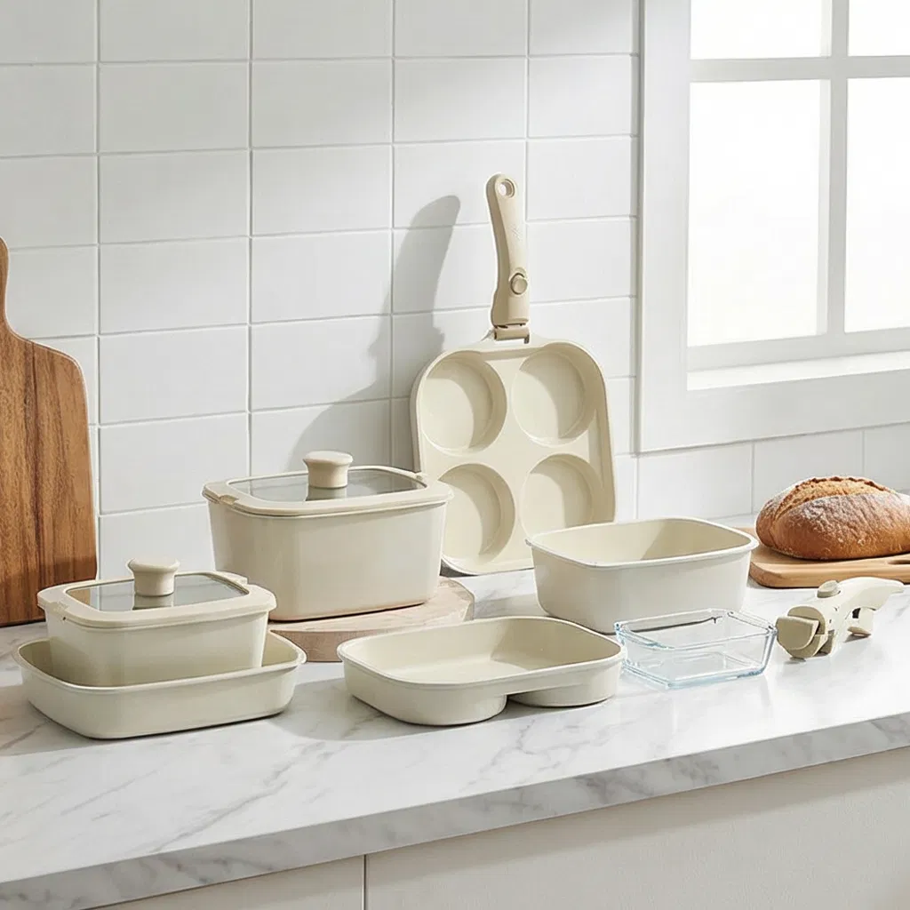 Granite Nonstick Cookware Set - Pfoa-Free for Healthy Cooking