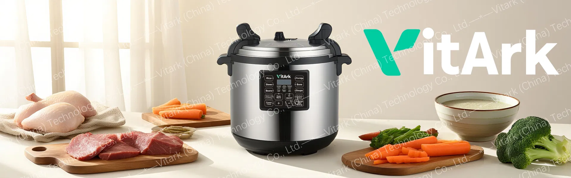 Large Capacity Wholesale Smart Digital Kitchen Industrial Electric Pressure Cooker for Hotels, Suitable for Quick Stewing of Beef, Chicken, and Bone Soup
