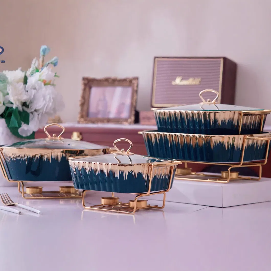 Rectangular Porcelain Casserole Trays Ceramics Chafers, and Buffet Sets Mi29697