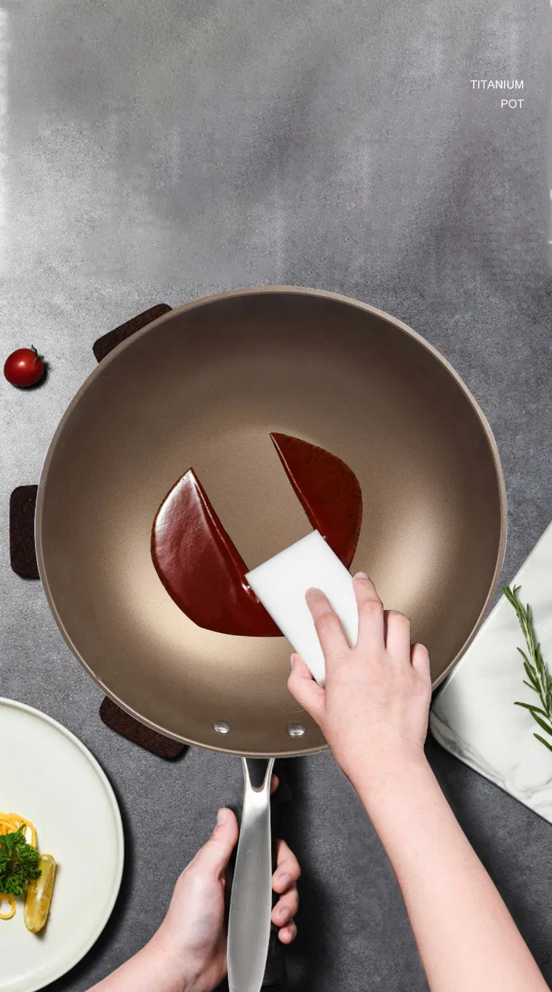 Titanium Alloy Non-Stick Ceramic Frying Pan Flat Steak Pan Induction