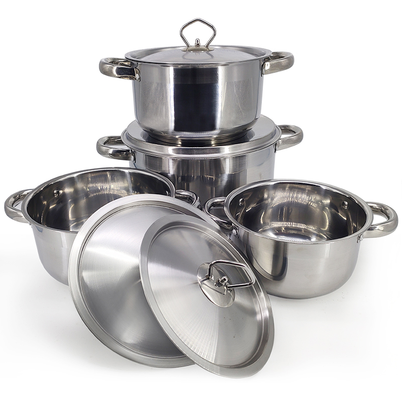 15-Piece Modern Eco-Friendly Stainless Steel Cookware Set Oven Dishwasher Safe Factory Direct Sales. Customization Available.