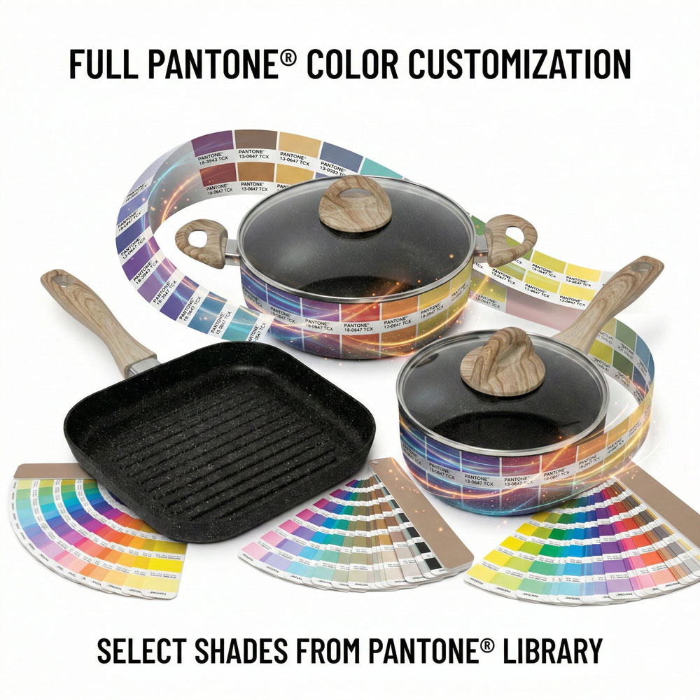 E-Top Non Stick Frying Pan Cooking Pot Stock Pot Ceramics Cookware Sets High Quality Kitchen Cookers Commercial Pot for Cooking