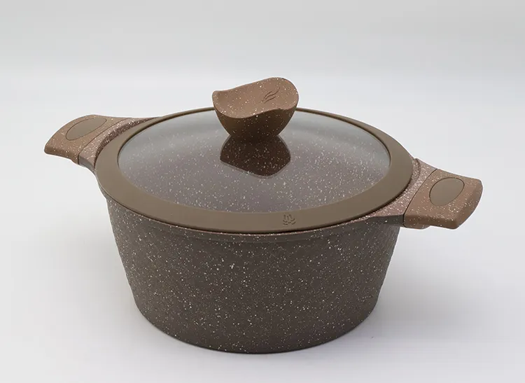 New 11PCS Induction Die Casting Aluminum Marble Nonstick Cookware Set