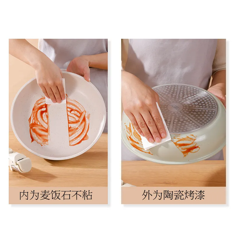 Camping Die-Cast Aluminum Non-Stick Cookware Set with Removable Handle and Silicone Glass