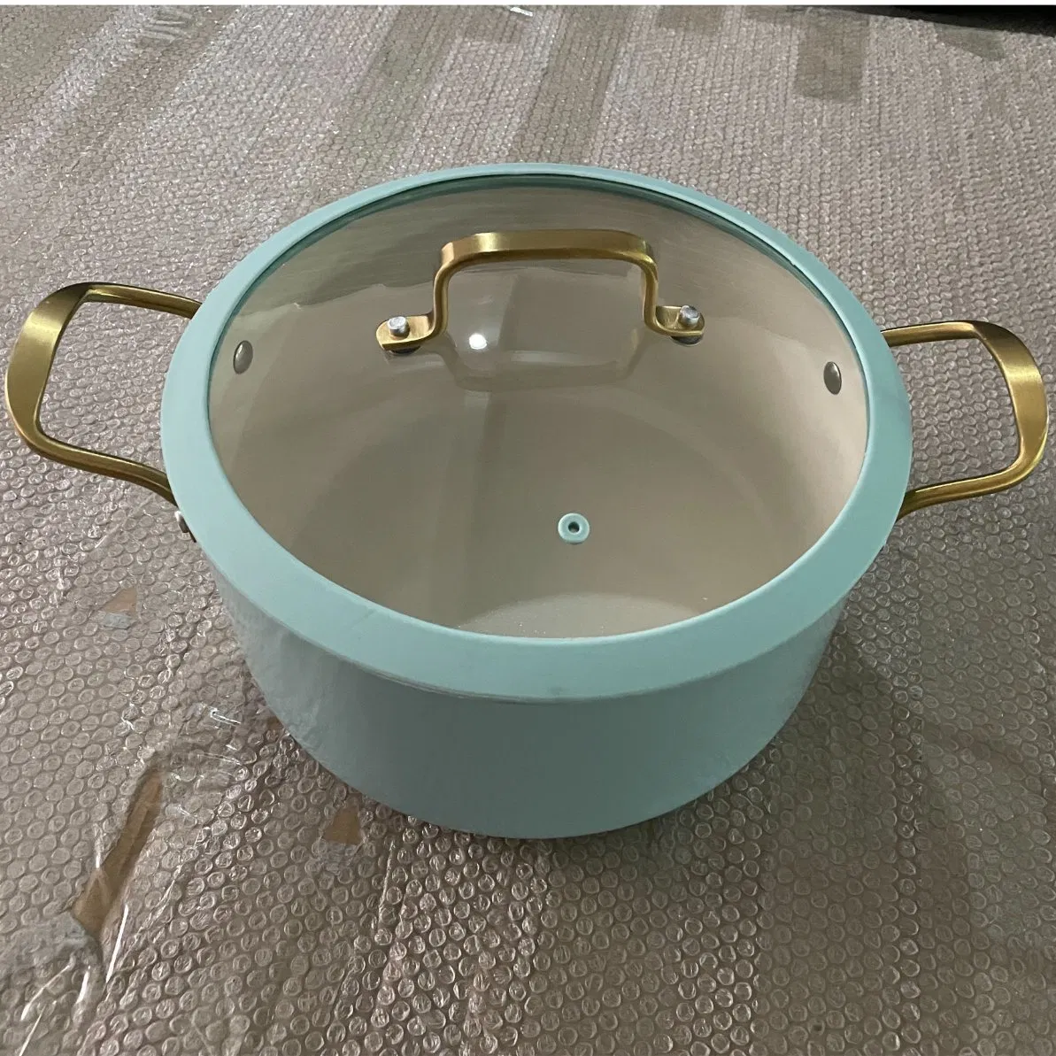Induction Bottom Ceramic Nonstick Coating Blue Pink Black Casserole in Stock