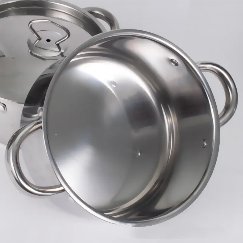 15-Piece Stainless Steel Cookware Set Stay-Cool Handle Kitchen Cooking Pan Pots and Pans Nontoxic Metalpot Set