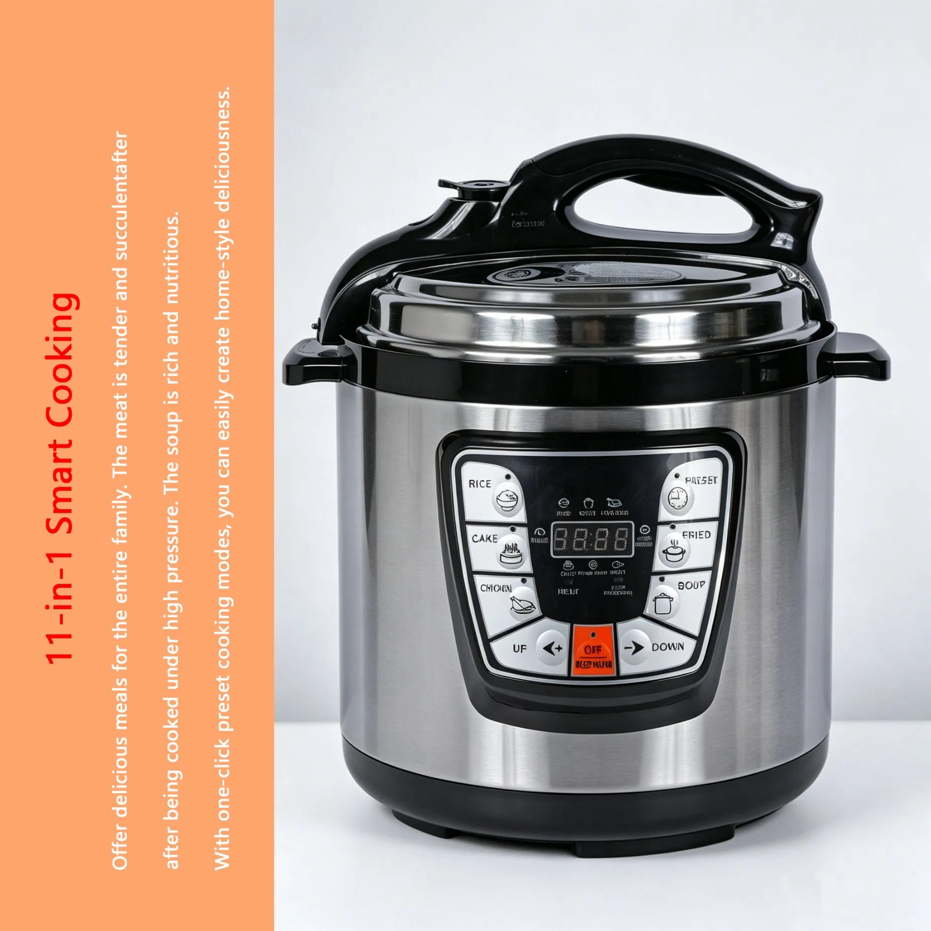 Factory-Price Smart Home Kitchen Appliance Set Electric Pressure Cooker with LED Display