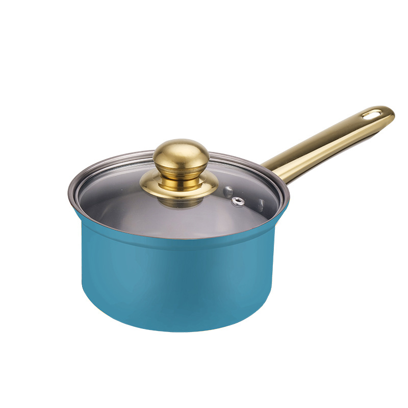 Blue 12 PCS Stainless Steel Multifunctional Cooking Pot Milk Pot Cookware Kitchenware Cookware Set