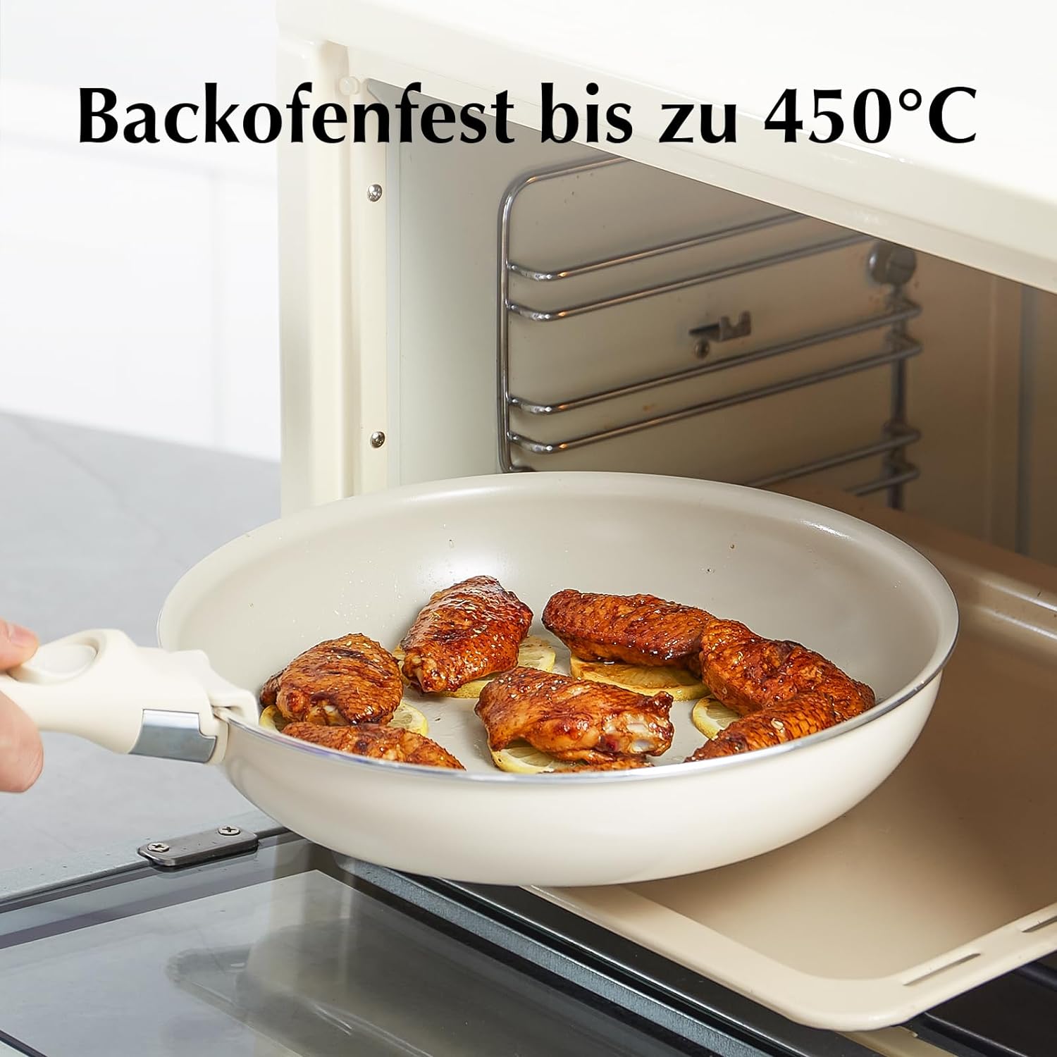 Classic Nonstick Pots and Pans Set Detachable Handle Induction Kitchen Cookware with Removable Handle