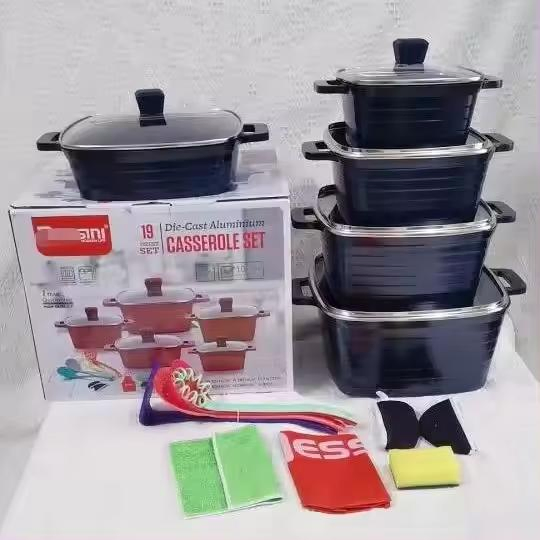 Wholesale Panelas Kitchen Ware Non Stick Aluminium Cooking Pot Die Cast Aluminum Cookware Set