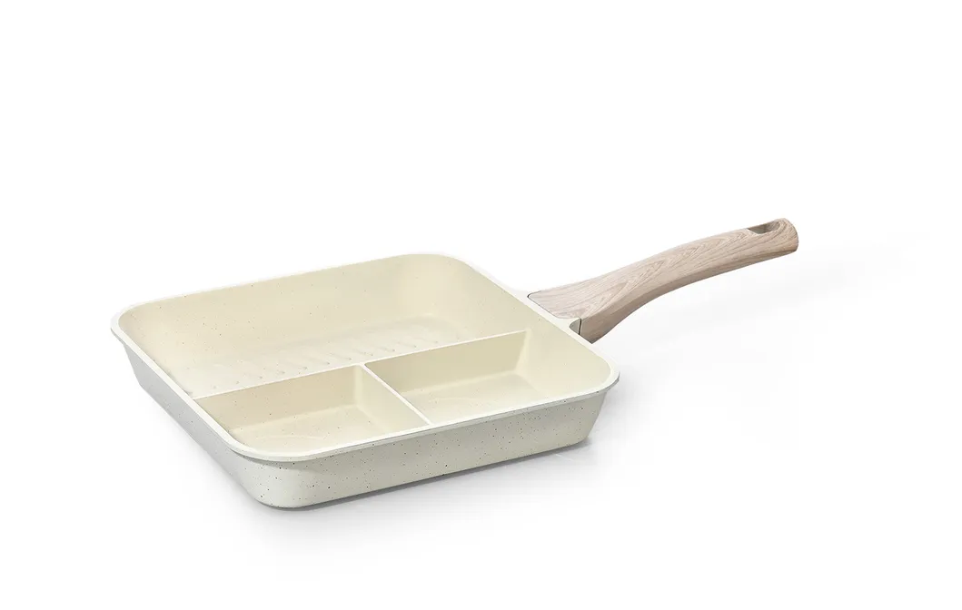 Ceramic White Marble Non-Stick Classic Design Kitchen Ware Casserole Cooking Cookware Set