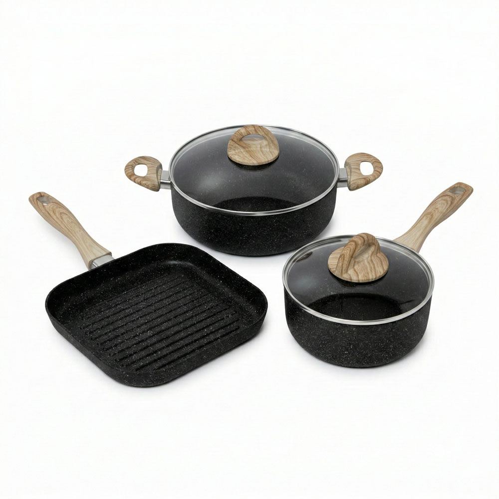 E-Top Non Stick Frying Pan Cooking Pot Stock Pot Ceramics Cookware Sets High Quality Kitchen Cookers Commercial Pot for Cooking