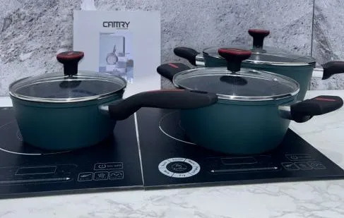 Green Color Forged Aluminum Cookware Set Item 2