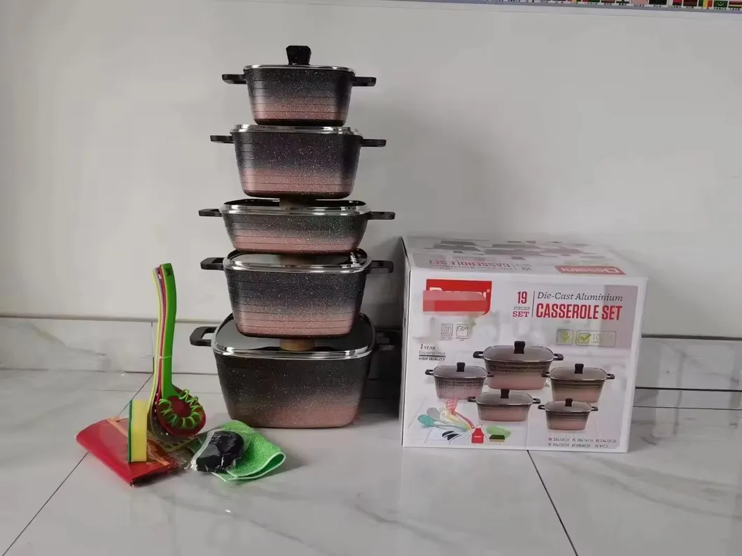 Wholesale Panelas Kitchen Ware Non Stick Aluminium Cooking Pot Die Cast Aluminum Cookware Set