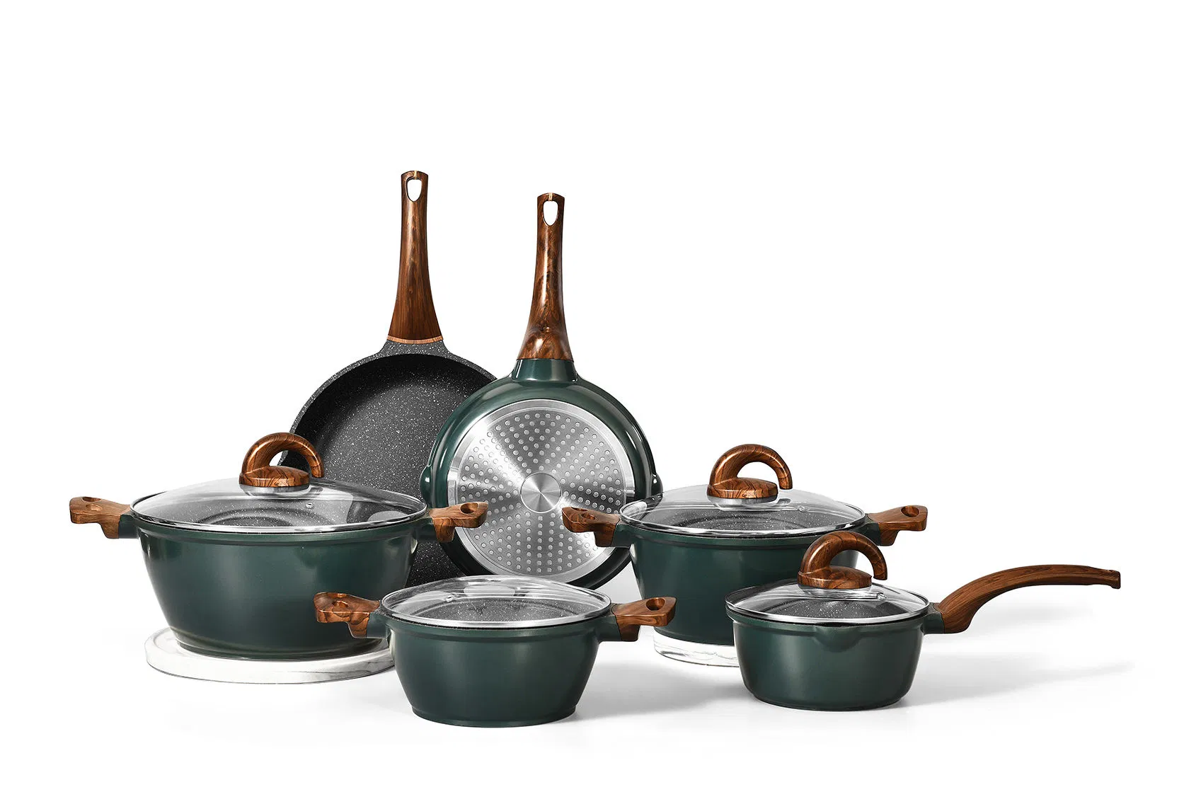 Wholesale Nonstick Pots and Pans Set Induction Cooking Set Granite Cookware Set