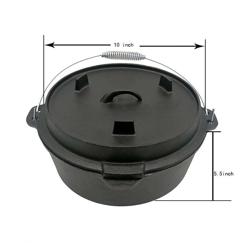 Wholesale Cookwin High Quality Cast Iron Dutch Oven Outdoor Pre-Seasoned Eco-Friendly Cookware Set for Gas Induction Stoves